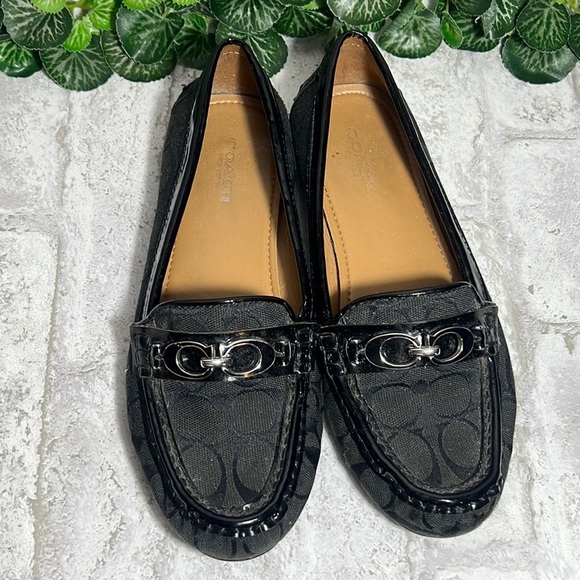 Coach Shoes Coach Loafers Womens Size 65 Signature Canvas Logo